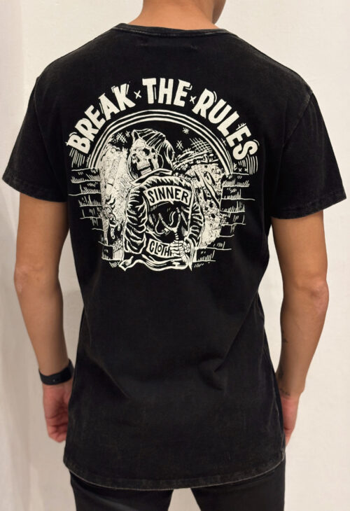 REMERA RULES NEGRO